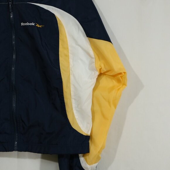 True Vintage 90s Reebok Track Suit Jacket Pants Set Size M Navy Made in Thailand - Picture 7 of 15